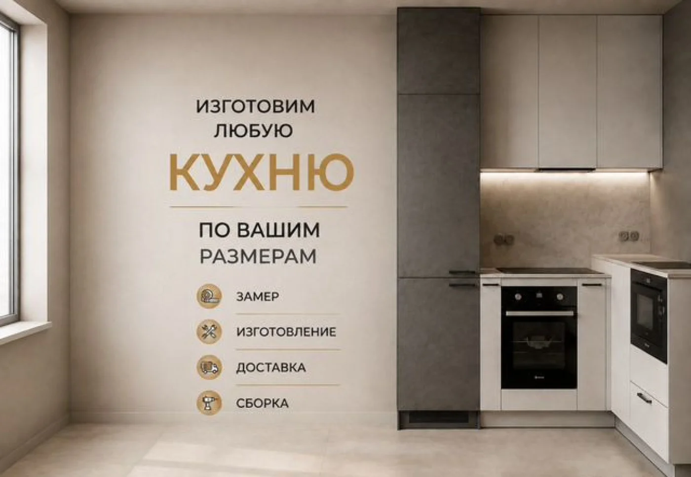 Угловая кухня на заказ от производителя с рассрочкой